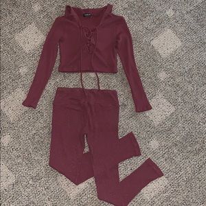 Fashion Nova Crop Sweat Set